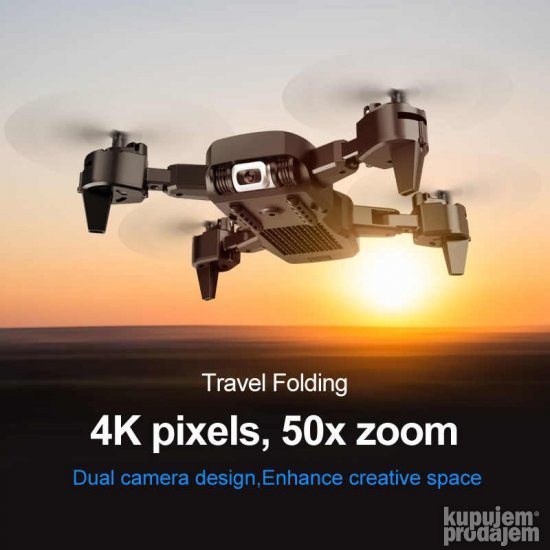 VG AKCIJA! KK6 Dron 50x Zoom Dual Kamera + REZERVNA Baterija