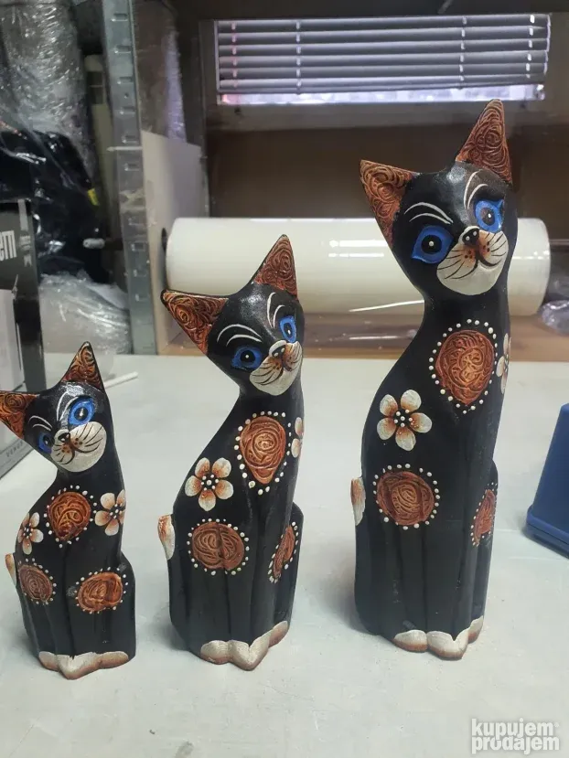 Dekorativne Figure Macke (Drvene) - -Purity Style