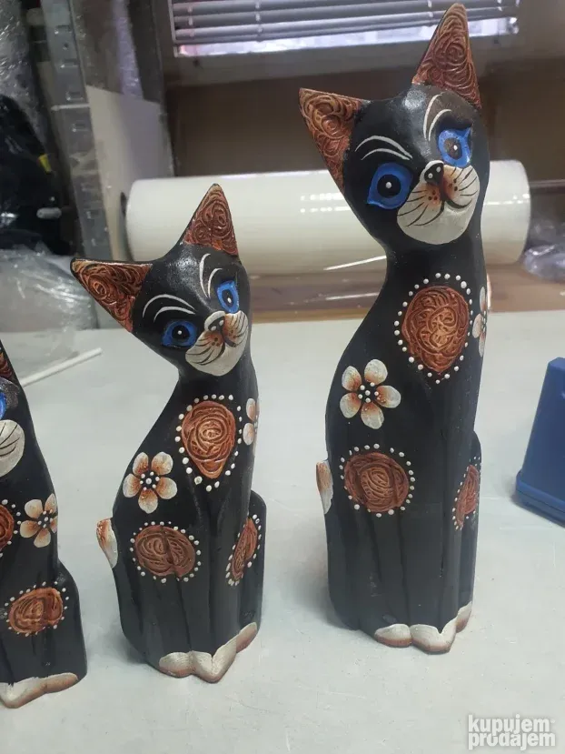 Dekorativne Figure Macke (Drvene) - -Purity Style