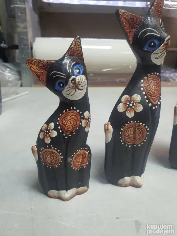 Dekorativne Figure Macke (Drvene) - -Purity Style