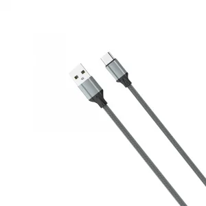 USB kabel LDNIO LS442 Type-C USB sivi 2m