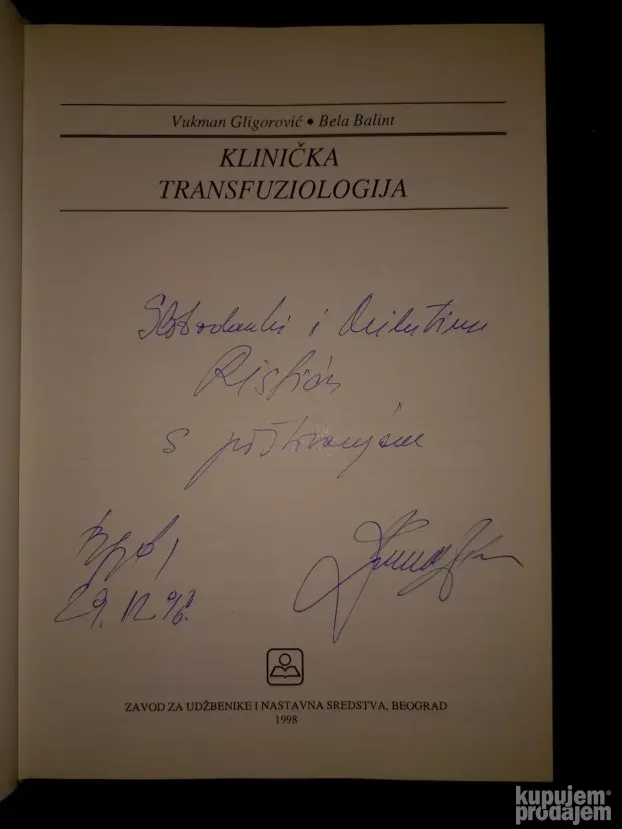 Klinicka transfuziologija - Vukman Gligorovic
