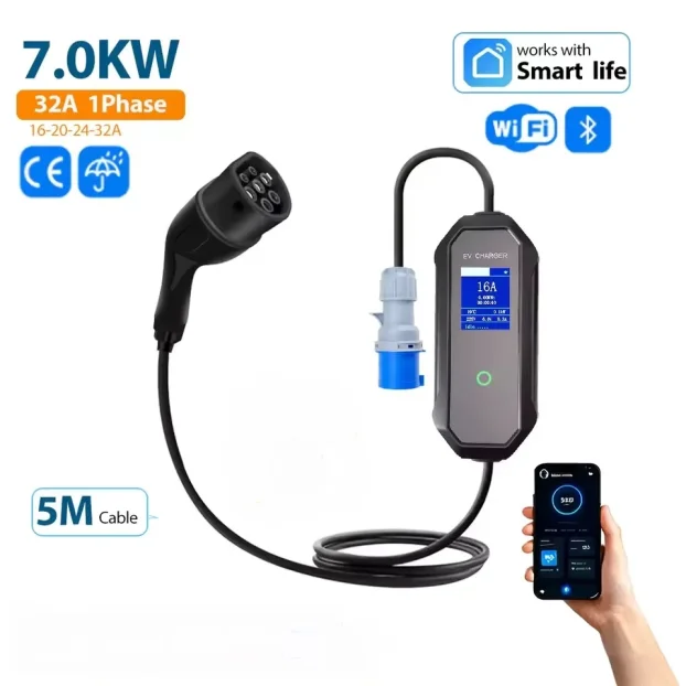 MonofazniPunjač7KwWiFiTuyazaElektričnaVozilaType2