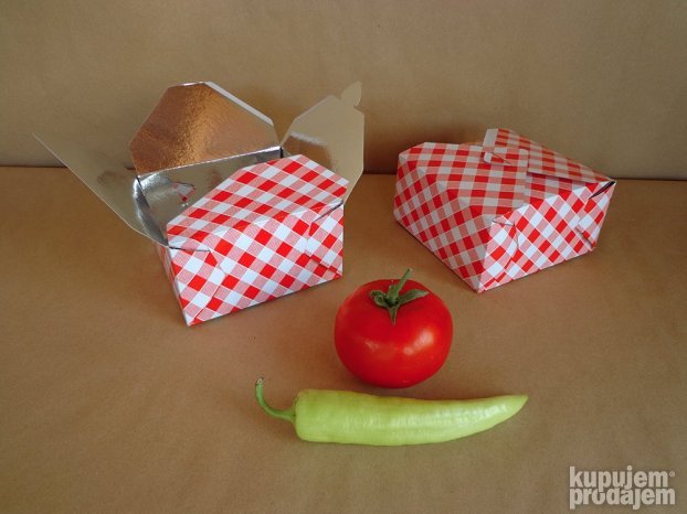 Kutije i omotni/masni papir za burgere/sendviče/brzu hranu