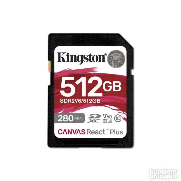 Flash SD Card 512GB KINGSTON Canvas React Plus SDR2V6/512GB