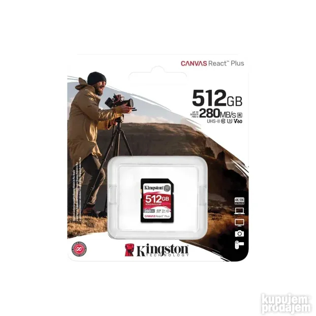 Flash SD Card 512GB KINGSTON Canvas React Plus SDR2V6/512GB