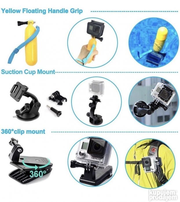 Set Opreme za GoPro Komplet za Akcionu Kameru GoPro Hero TOP