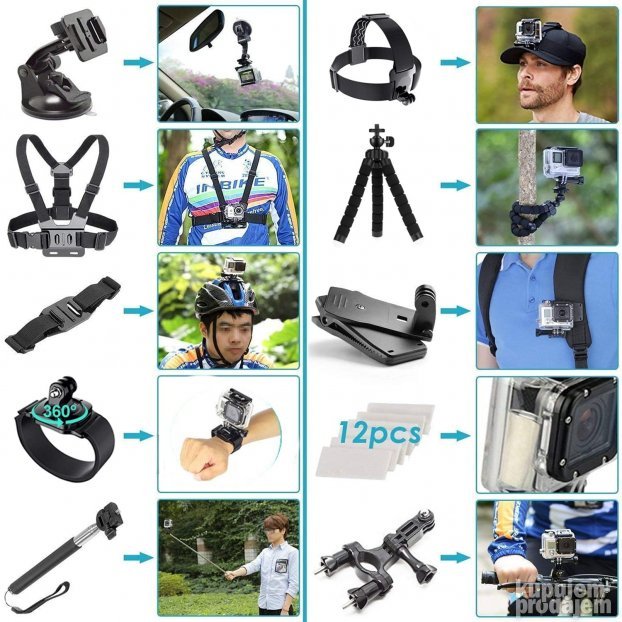Set Opreme za GoPro Komplet za Akcionu Kameru GoPro Hero TOP