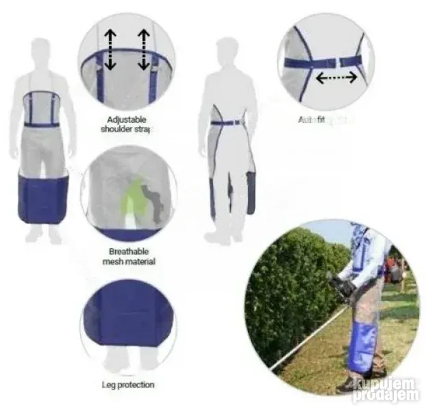 Kecelja zaštitna za rad sa trimerom