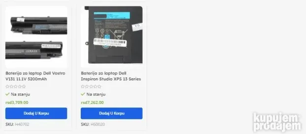 BATERIJE za DELL laptop - svi modeli - NOVO SA GARANCIJOM