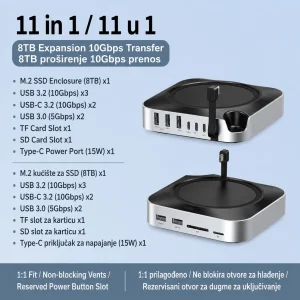 UGREEN Mac Mini M4 Pro M.2 Dock 8TB 10Gbps USB Hub