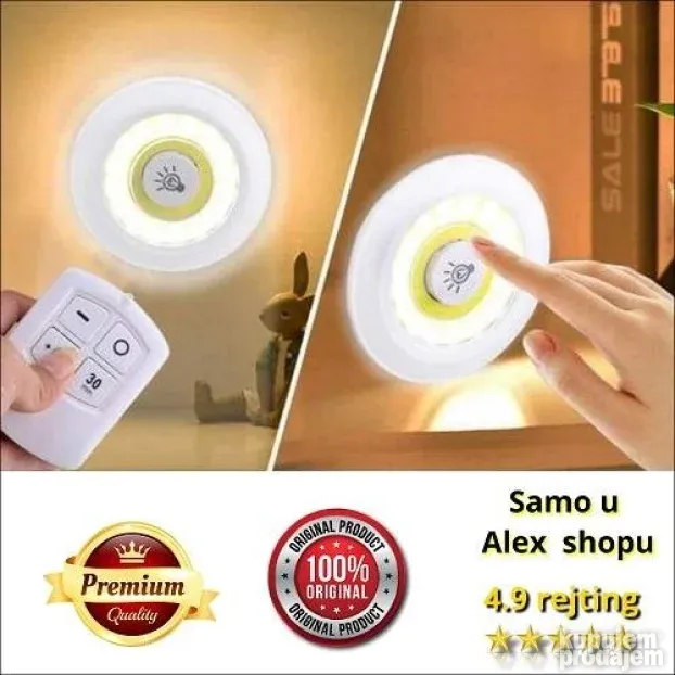 3 x Led svetla sa daljinskim upravljačem