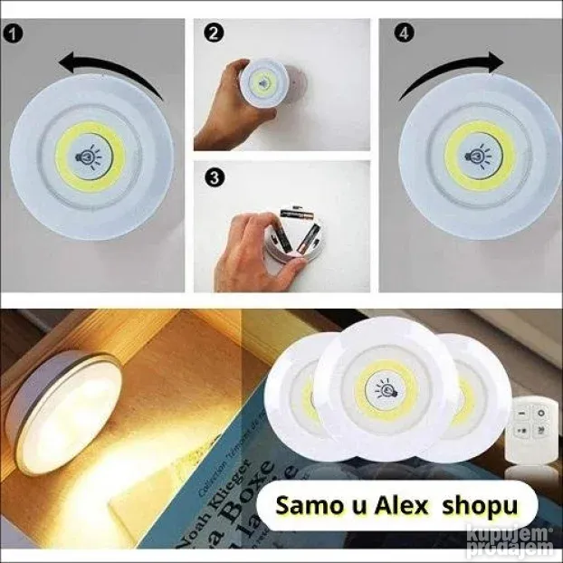 3 x Led svetla sa daljinskim upravljačem