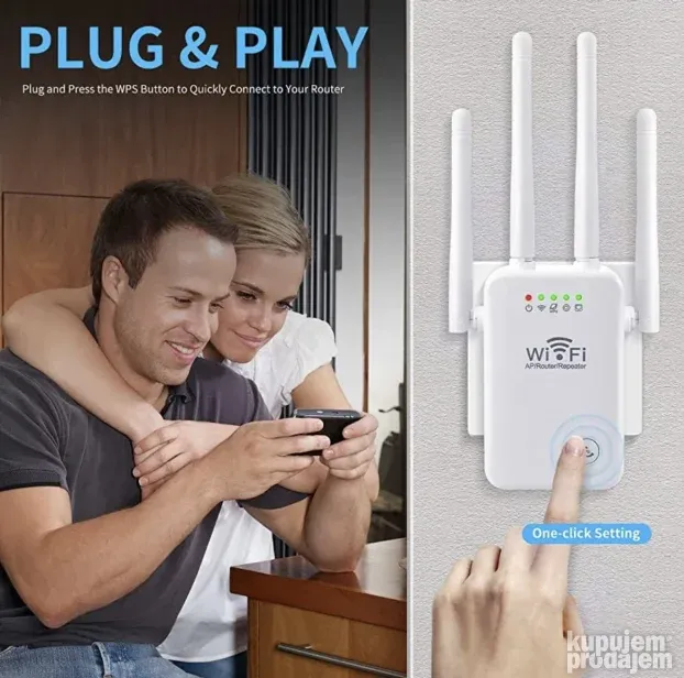4 antene ruter uticnica za pojacavanje wifi signala ripiter