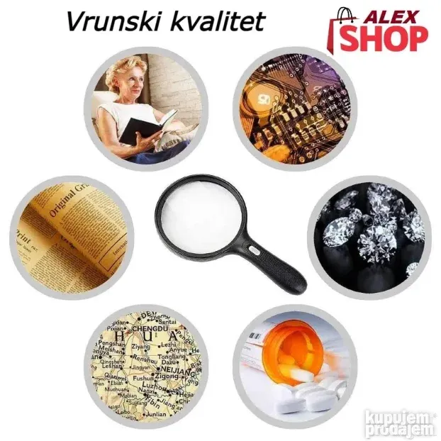 Velika LED lupa sa osvetlenjem za čitanje učenje popravke