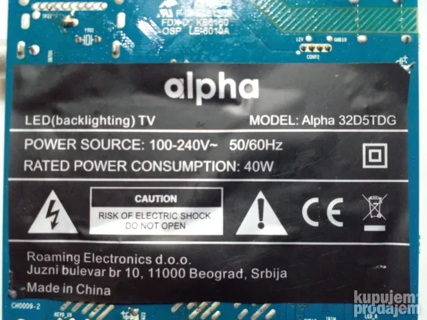 JUC.820.00213099 HLS80JS za tv Alpha 32D5TDG
