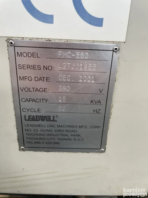 Leadwell FMC 560 dvopaletna cnc glodalica