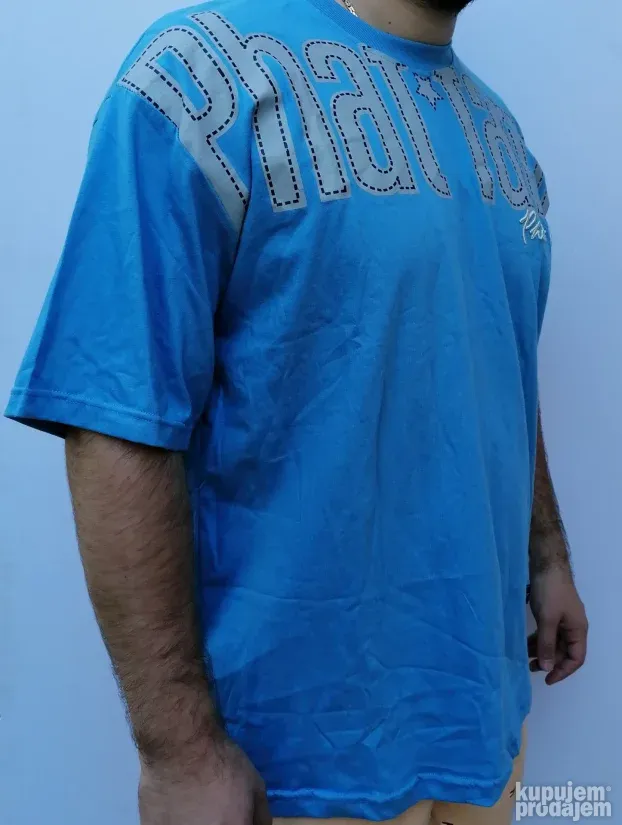 Muška pamučna majica 2XL mod.6 plava EXTRA SNIZENJEE