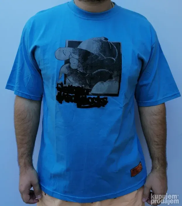Muška pamučna majica 2XL mod.6 plava EXTRA SNIZENJEE