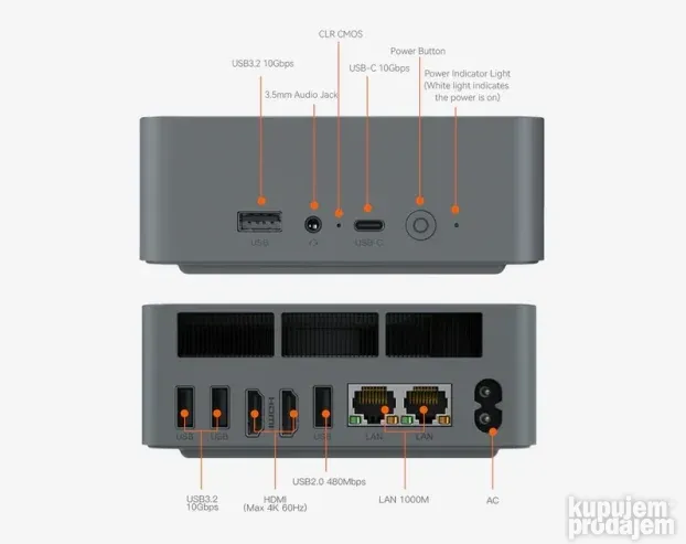 Beelink EQ AMD R9 6900HX 8C/16T, 24GB DDR5, 500GB, Win11PRO