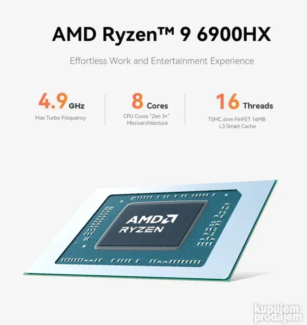 Beelink EQ AMD R9 6900HX 8C/16T, 24GB DDR5, 500GB, Win11PRO