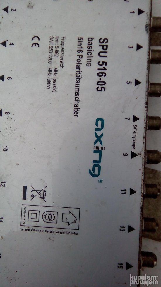 multi svitch razvodnik antenskih kablova axing spu 516-05