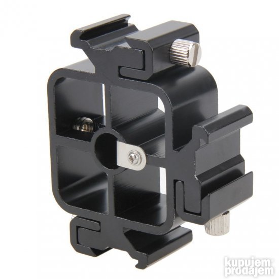 Trostruki adapter  Hot Shoesa 1/4" LED osvetljenje, za blic
