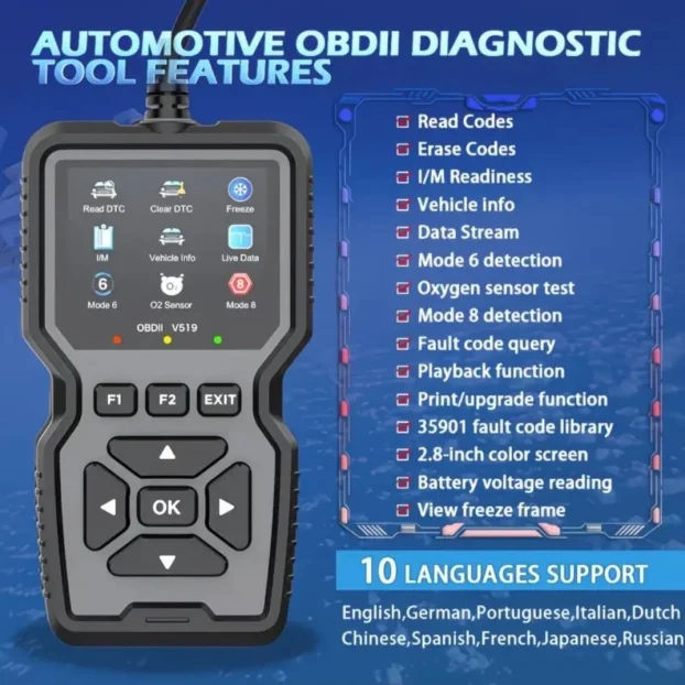 Univerzalna OBD II Auto dijagnostika OBD2 V519 NOVO