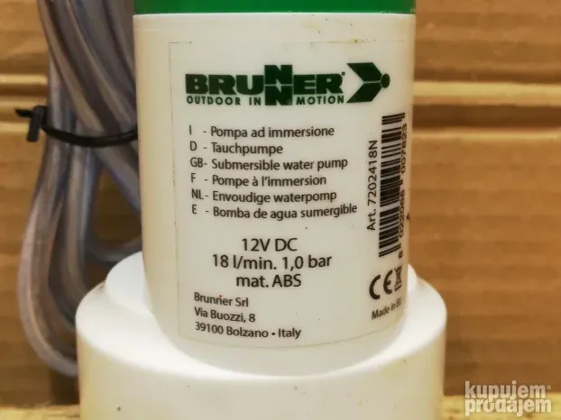 BRUNER kamperska pumpa za vodu 12 V 18 lit/min
