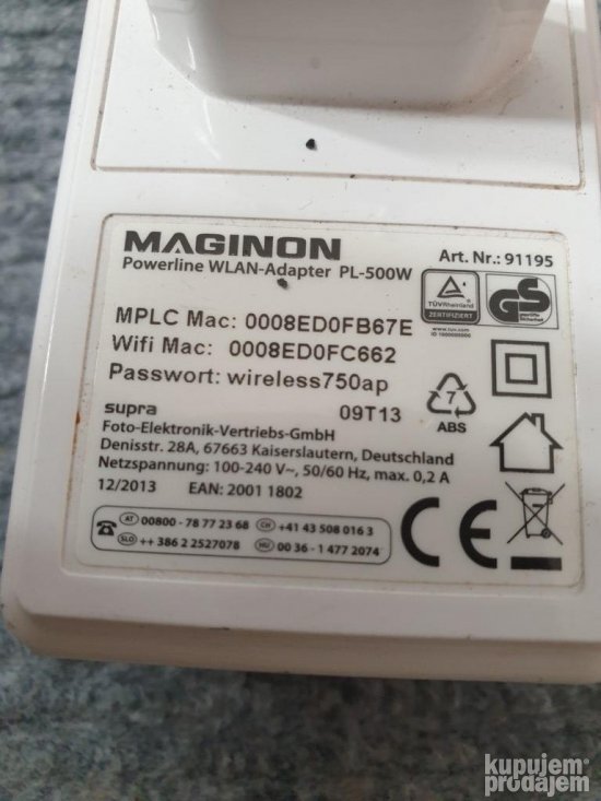 Maginon WLAN adapter PL500W KupujemProdajem