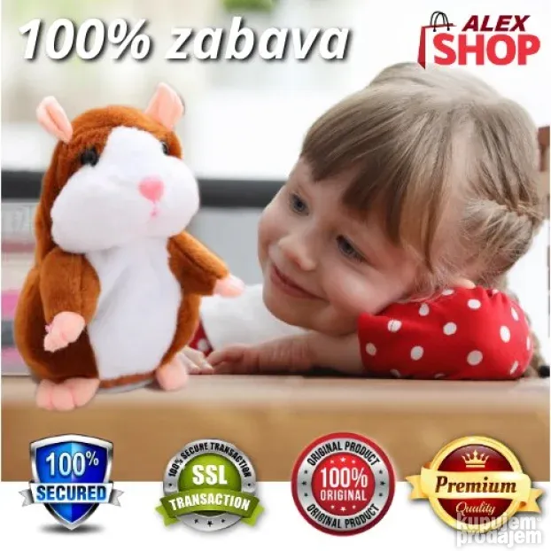 Brbljivi hrčak muzička igračka