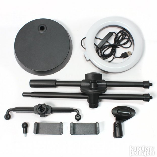 LED lampa 2x holder za mobilni + drzac za mikrofon - NOVO