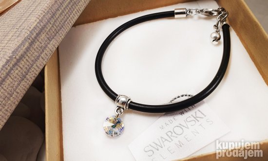 SWAROVSKI kaučuk narukvica disk AB