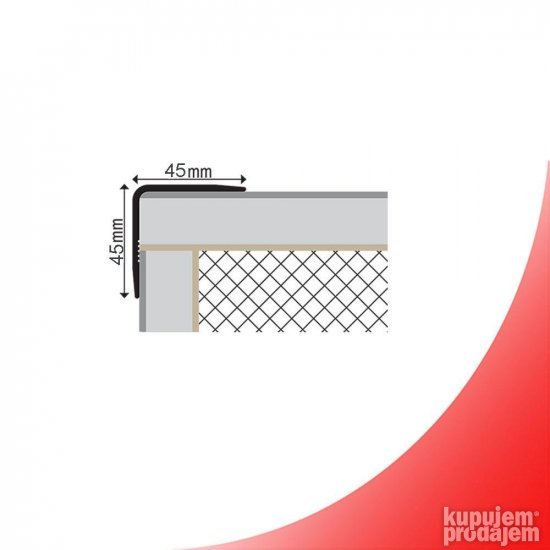 Alu zaštitna lajsna (profil) za keramiku C-17/27/35/45