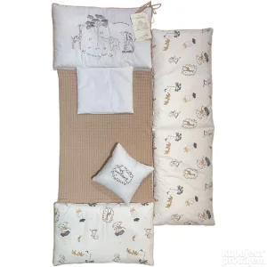 Posteljina za bebe Safari set 7 u 1 Bež NOVO