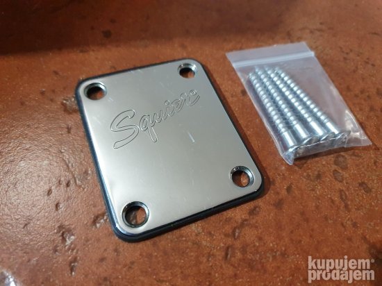 Squier By Fender Neck Plate Chrome SET - ZAMENA