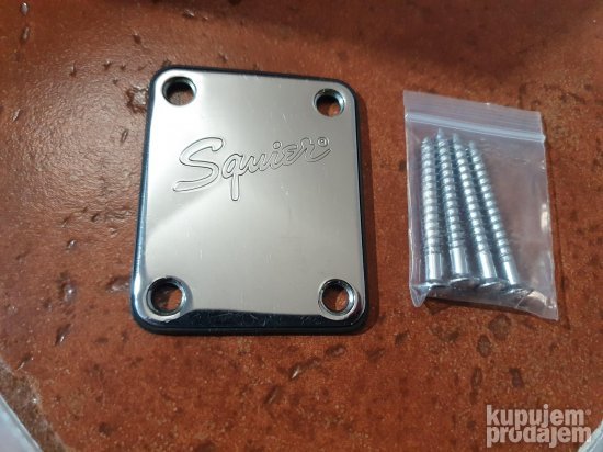 Squier By Fender Neck Plate Chrome SET - ZAMENA
