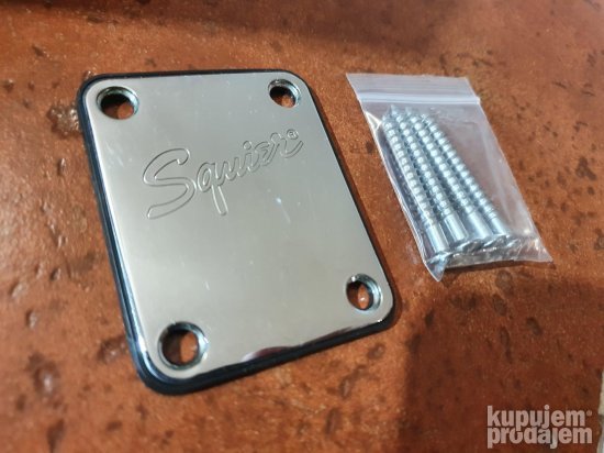 Squier By Fender Neck Plate Chrome SET - ZAMENA