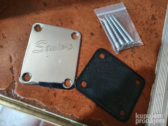 Squier By Fender Neck Plate Chrome SET - ZAMENA