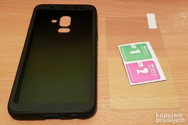 Obostrana gumirana maska Samsung Galaxy J8 2018 i staklo
