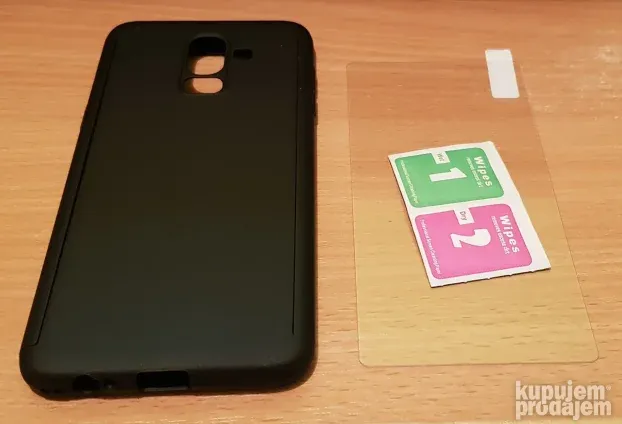 Obostrana gumirana maska Samsung Galaxy J8 2018 i staklo