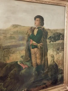 Reprodukcija slike u lepom pozlacjenom drvenom ramu-74x60cm