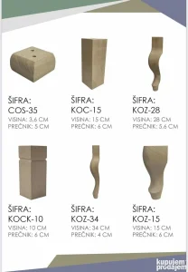 Drvene nogice za namestaj