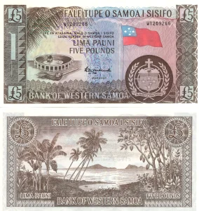 WESTERN SAMOA 5 Pounds 1963/2020 UNC, P-15CS