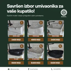 Lavabo-Umivaonici vise modela-Novo!Akcija!