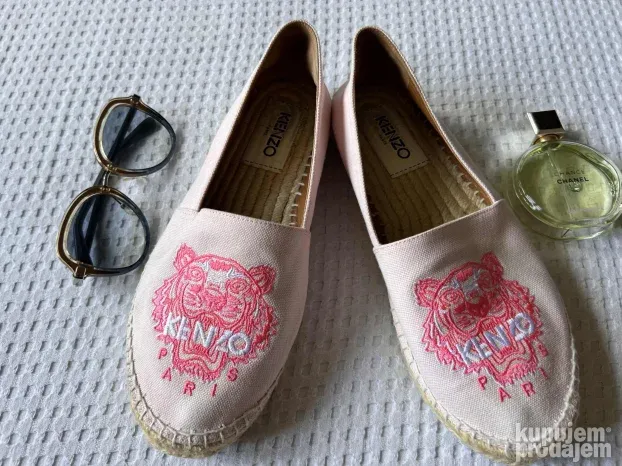 KENZO ORIGINAL zenske roze kozne mokasine 39 KAO NOVE