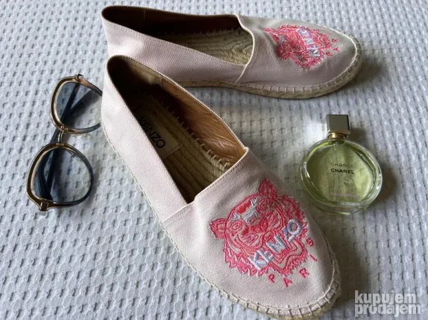 KENZO ORIGINAL zenske roze kozne mokasine 39 KAO NOVE