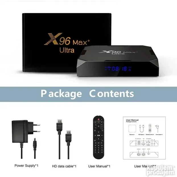 X96 Max+ ULTRA 4GB/64G S905X4 WiFi 2.4/5GHz Android 11 KODI