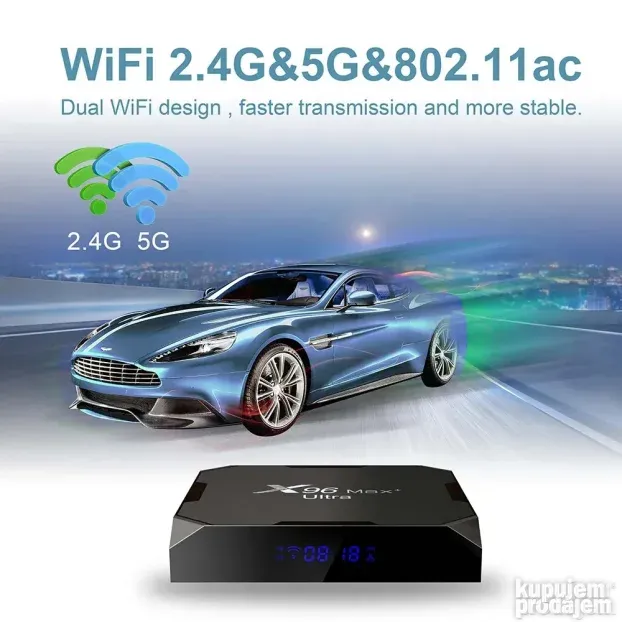 X96 Max+ ULTRA 4GB/64G S905X4 WiFi 2.4/5GHz Android 11 KODI