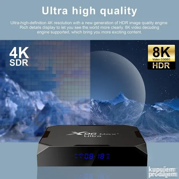 X96 Max+ ULTRA 4GB/64G S905X4 WiFi 2.4/5GHz Android 11 KODI
